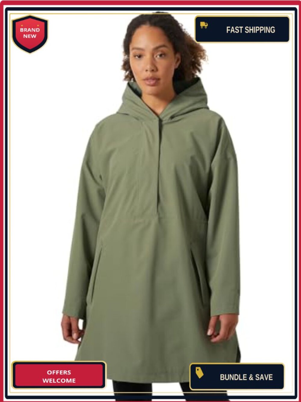 Helly Hansen Women's Lilja Belted Poncho Waterproof Raincoat